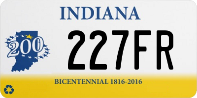 IN license plate 227FR