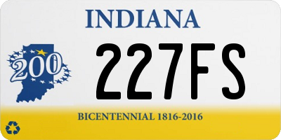 IN license plate 227FS