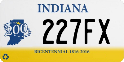 IN license plate 227FX