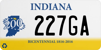 IN license plate 227GA