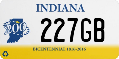 IN license plate 227GB