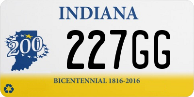 IN license plate 227GG