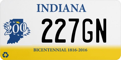 IN license plate 227GN