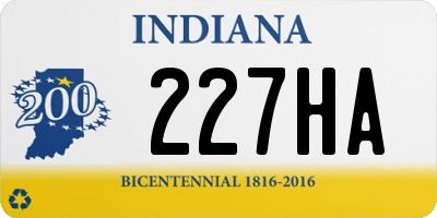 IN license plate 227HA