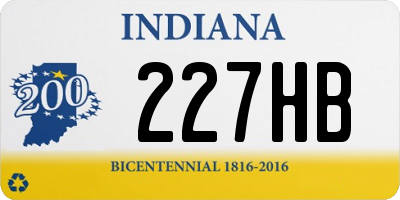 IN license plate 227HB