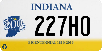 IN license plate 227HO