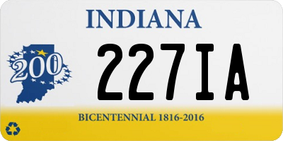 IN license plate 227IA