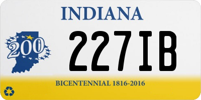 IN license plate 227IB