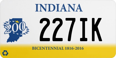 IN license plate 227IK