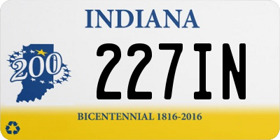IN license plate 227IN