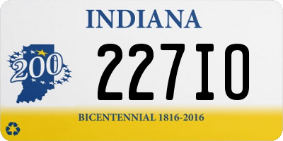 IN license plate 227IO