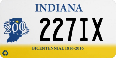 IN license plate 227IX