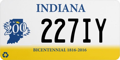 IN license plate 227IY