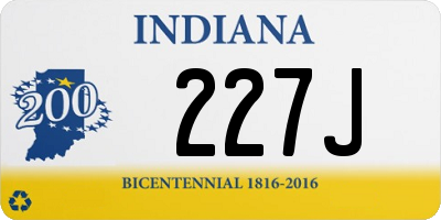 IN license plate 227J