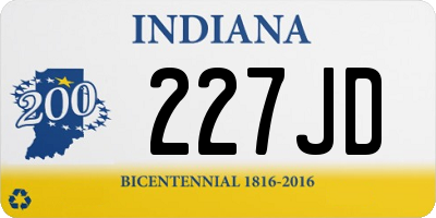 IN license plate 227JD