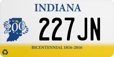 IN license plate 227JN