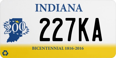 IN license plate 227KA