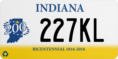 IN license plate 227KL