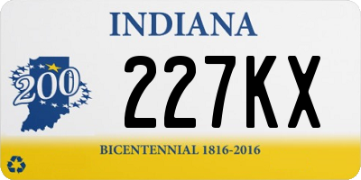 IN license plate 227KX