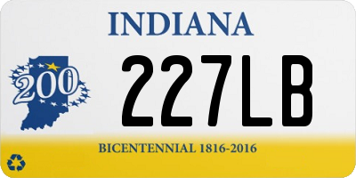 IN license plate 227LB