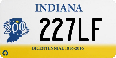 IN license plate 227LF