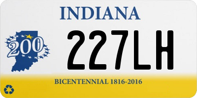 IN license plate 227LH