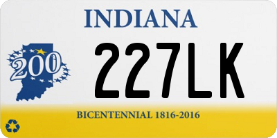 IN license plate 227LK