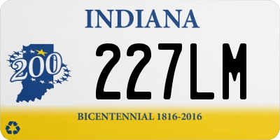 IN license plate 227LM