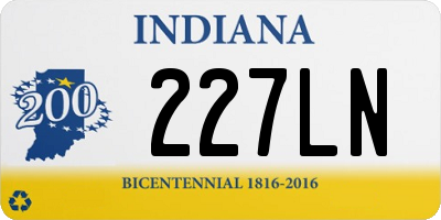 IN license plate 227LN