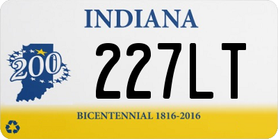 IN license plate 227LT