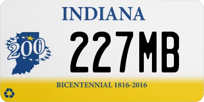 IN license plate 227MB