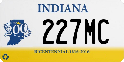 IN license plate 227MC