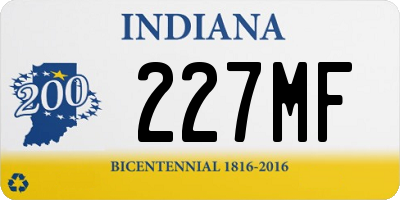 IN license plate 227MF