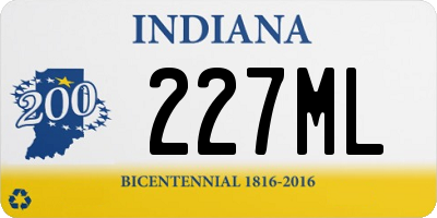 IN license plate 227ML