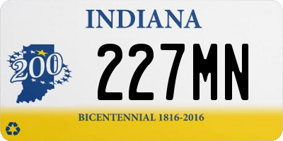 IN license plate 227MN