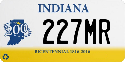 IN license plate 227MR