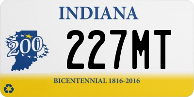 IN license plate 227MT