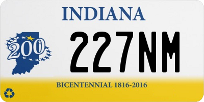 IN license plate 227NM