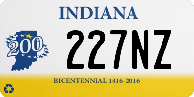 IN license plate 227NZ