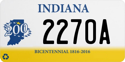 IN license plate 227OA