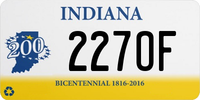 IN license plate 227OF