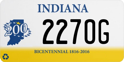 IN license plate 227OG