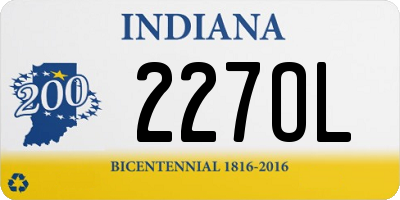 IN license plate 227OL