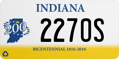 IN license plate 227OS