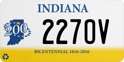 IN license plate 227OV