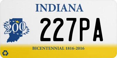 IN license plate 227PA