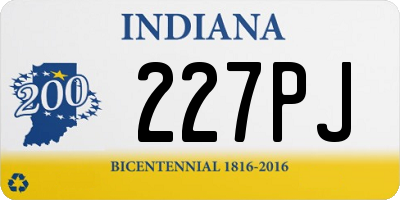IN license plate 227PJ