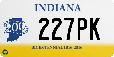 IN license plate 227PK