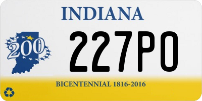 IN license plate 227PO