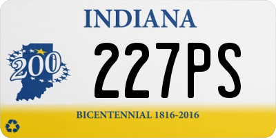 IN license plate 227PS